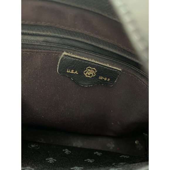 Jr USA Julius Resnick woman’s black leather long handled satchel purse vintage - Picture 7 of 15